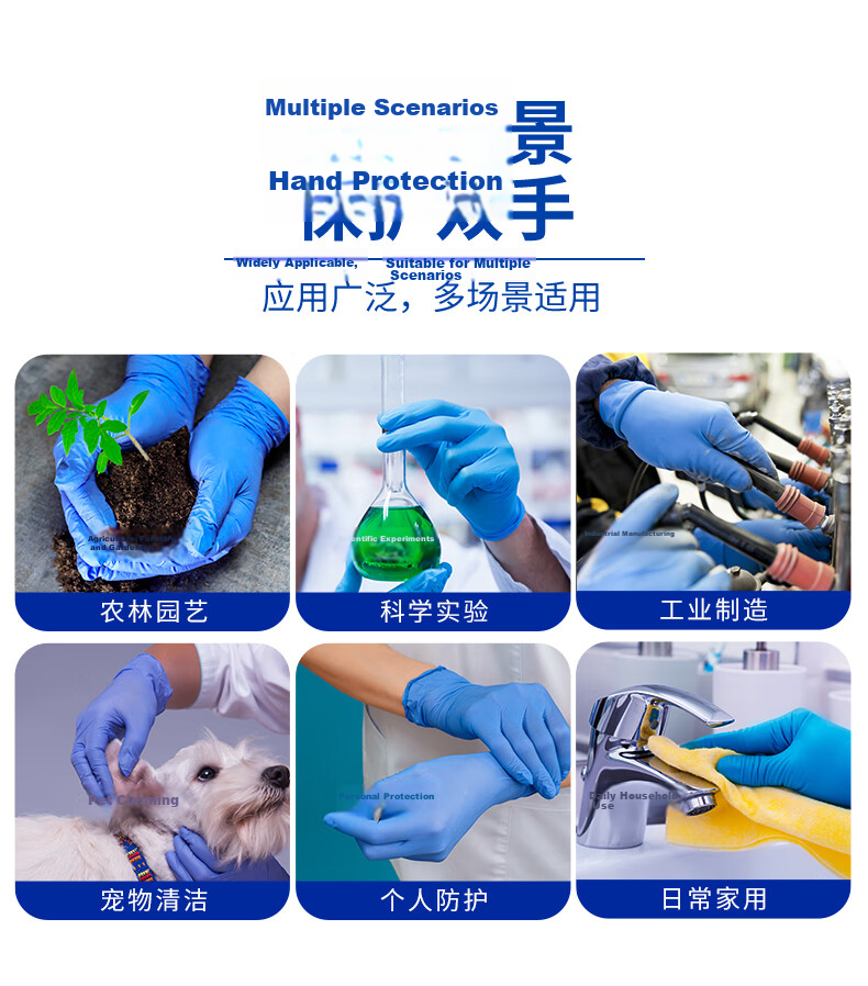 INTCO Disposable Nitrile Gloves, Touch Pro Black, Thickened Durable Work Gloves, 100 Pieces/box, Size M 7