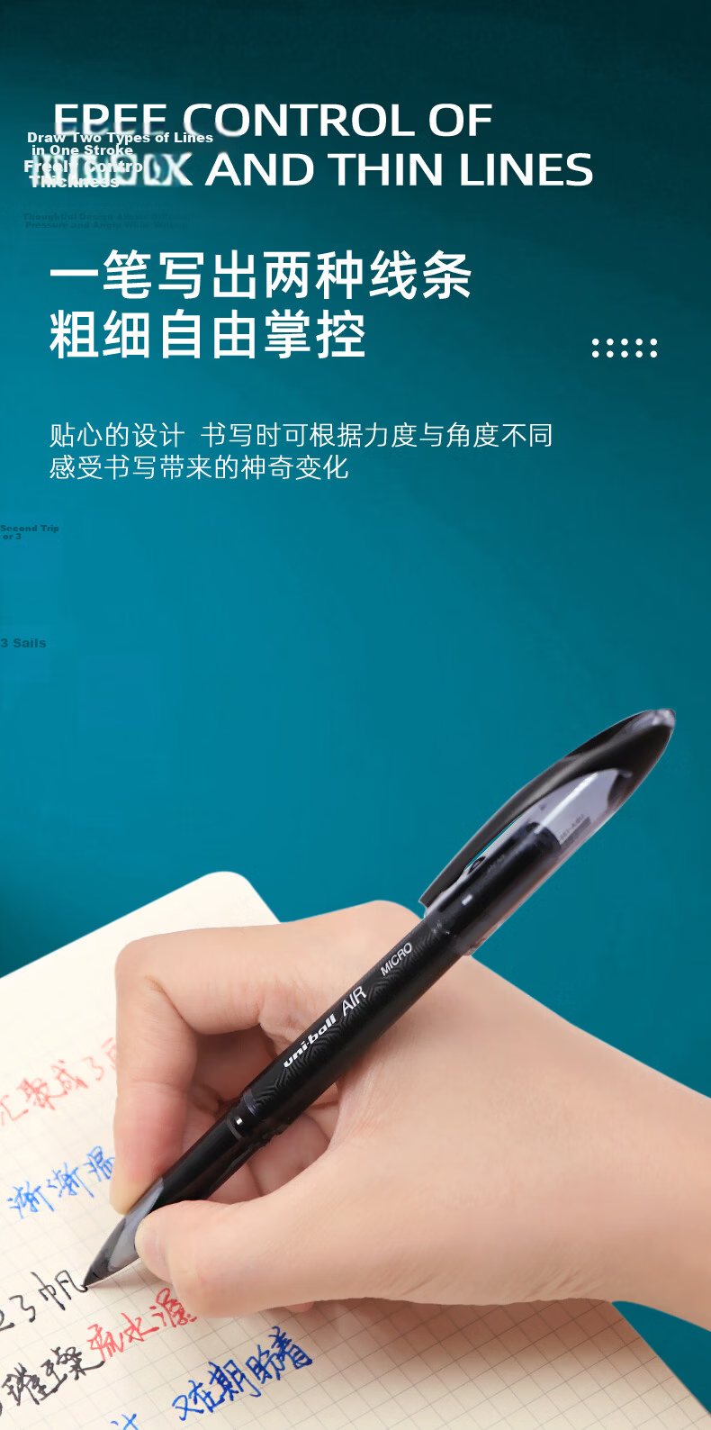 Uni Mitsubishi uni-ball AIR Black Technology Black Gel Pen 0.5mm Signature Pen Business Liquid Ink Student Water-based Pen UBA-188C-M Wine Red 1pc 3