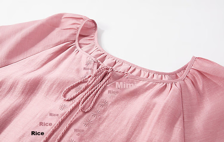 Demana "Light Breeze" Summer Cool Lyocell Embroidered Tassel Tie Split Pleated A-Line Women's Dress 11
