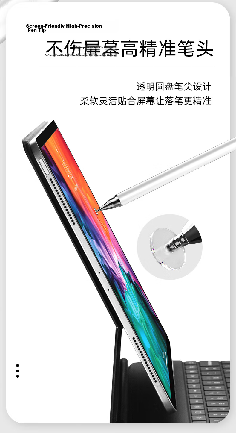 Smorss [Dual System Switch] Universal Capacitive Stylus Compatible with Huawei Tablets, Anti-Mistouch Writing Pen for Apple IPad, Honor, Xiaomi, Android, HarmonyOS Touchscreen Pen Drawing Magnetic Tablet 4