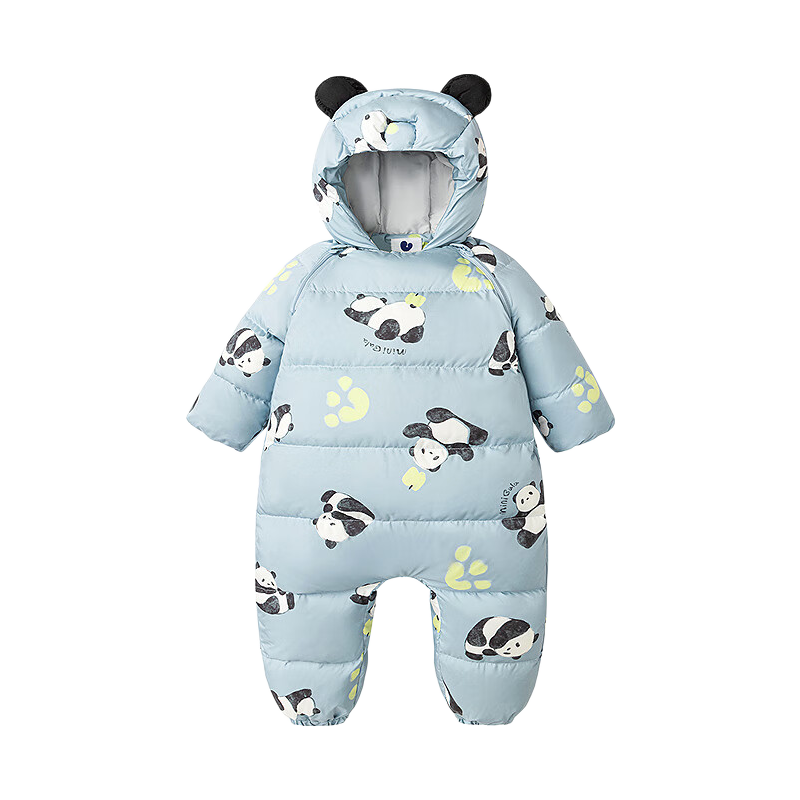 Minibala Bala Mini Egg Puff Unisex Baby Toddler Down Jumpsuit Warm Belly Protection Cute Winter Kidswear