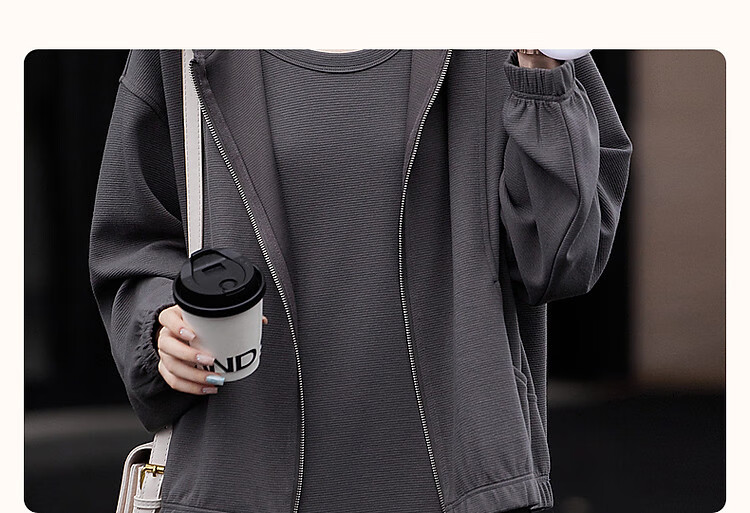 Dme [Laoqian Lazy Knit Set], Autumn Loose Shoulder Relaxed Top U-Neck Vest Dress Two-Piece Set for Wome 4