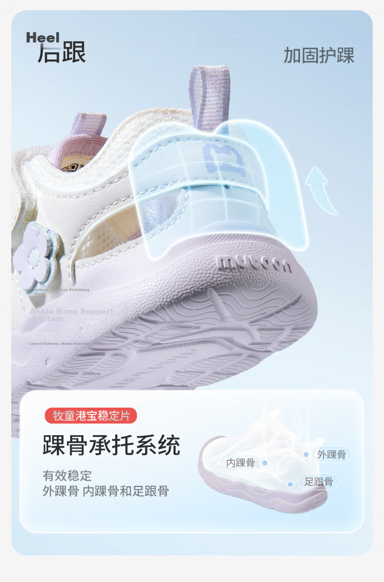 Mutong Girls' Sandals Sweet Princess Shoes 26 Summer Hollow Breathable Baby Sandals Sports Toddler Shoes Fairy Purple 30 19