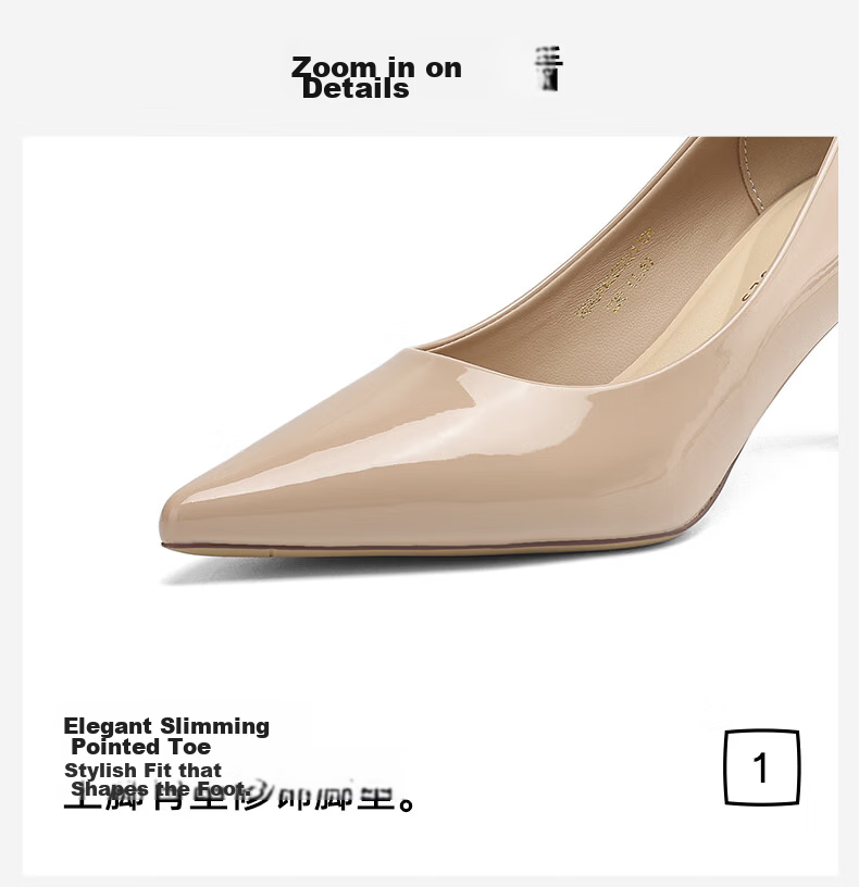 HLA Women's Office Commuter Versatile Daily High Heel Work Shoes HDADXW2CCS213 Nude Size 36 11