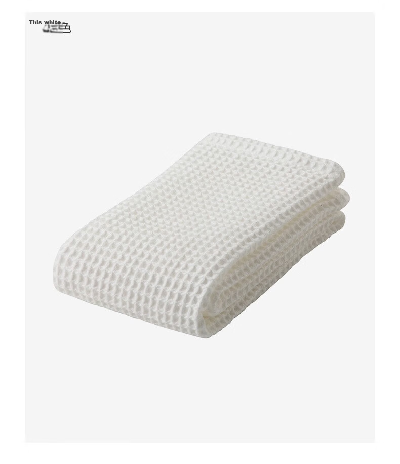 MUJI Cotton Honeycomb Texture Face Towel, Thin Long Pure Cotton Face Washing Towel for Face And Bath, Charcoal Gray, 34x85cm 7
