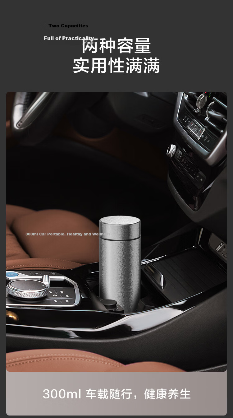 JD Jingzao Pure Titanium Insulated Tea Separation Water Bottle [Titanium Health] Portable Unisex 300ml Cup 14