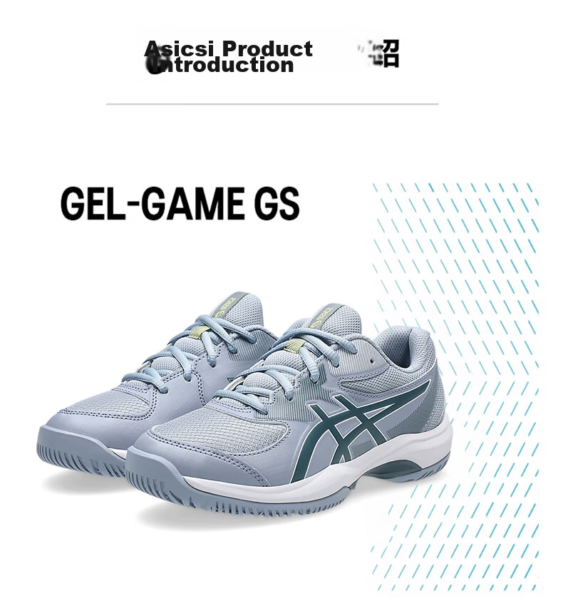 ASICS Kids Tennis Shoes GAME GS Youth Boys Girls Durable Sports Shoes 1044A083-400 Blue Green Size 35 1