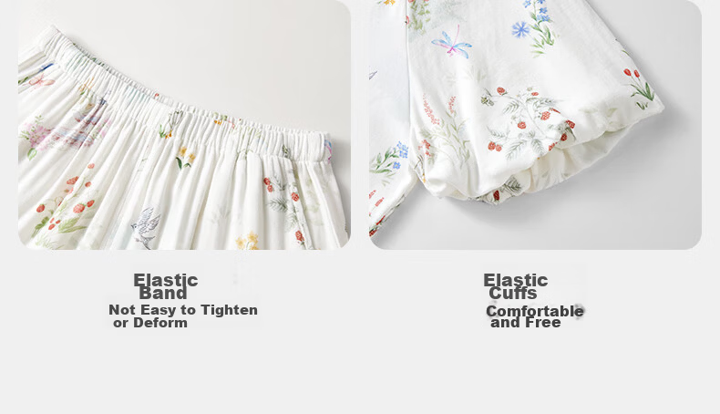 EMXEE Spring And Autumn Maternity Wear, Nursing Pajamas for Pregnant Women, Postpartum Elastic Silk Cotton Breathable Comfortable Summer Thin Loungewear Size L 34