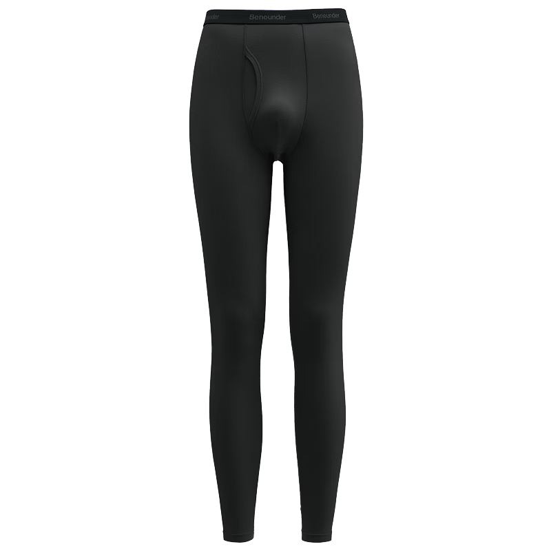 Beneunder Men's Thermal Pants Autumn Winter Fleece-Lined Anti-Cold Breathable Sweat-Absorbing Anti-Static Base Layer Pants