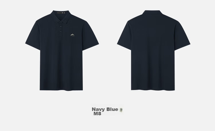 HLA Short Sleeve Polo Shirt Men 26 Mountain Not High Series Summer 190/108A Light Gray 30