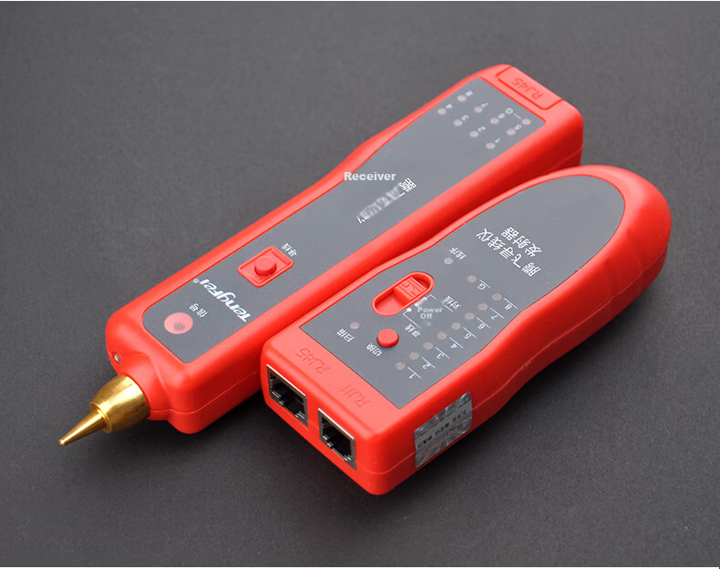 Tengfei Network Cable Tester with Bag Multifunctional Telephone Network Line Tracker Switch Line Finder Anti-Interference 60V Voltage Resistant Cable Tracer Detector 17