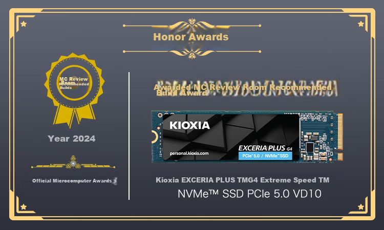 Kioxia 1TB NVMe M.2 SSD EXCERIA BASIC SF10 Series PCIe 4.0 Solid State Drive 5