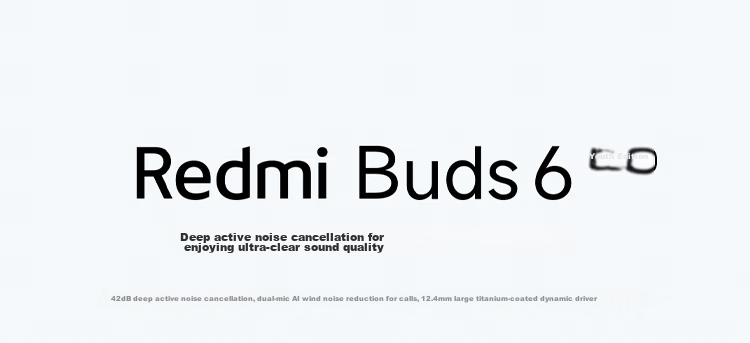 MI Redmi Buds 6 Youth Edition In-Ear Bluetooth Earphones 42dB Noise Cancellation Compatible with Android and Apple Phones Clear White 1
