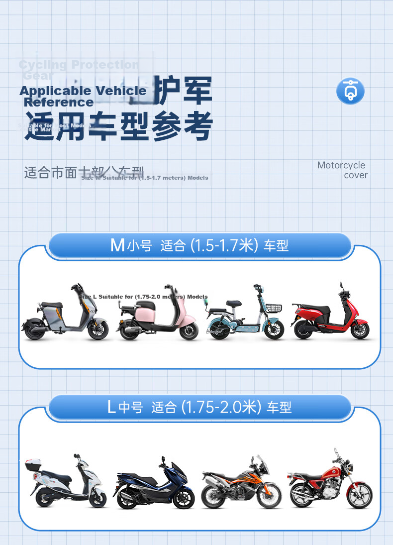 WITGOER Electric Scooter Motorcycle Sun Protection Rainproof Dust-Proof Full Cover Car Cover, Thickened Universal Electric Scooter Knife Sunshade 1