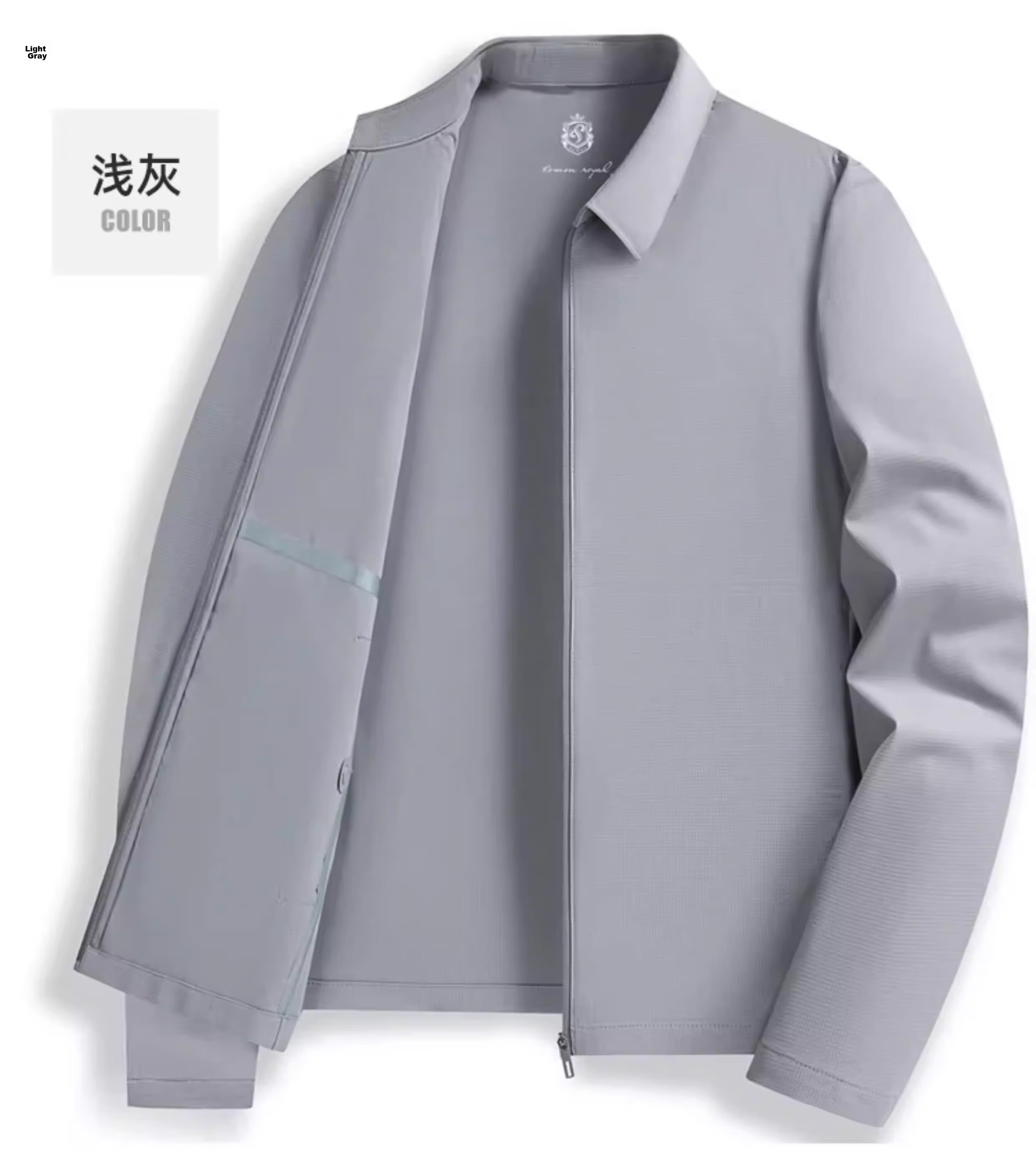 Romon Men's Summer Sunscreen Jacket Ice Silk Executive Casual Lightweight Middle-aged High-end Business Cooling UPF50+ 10