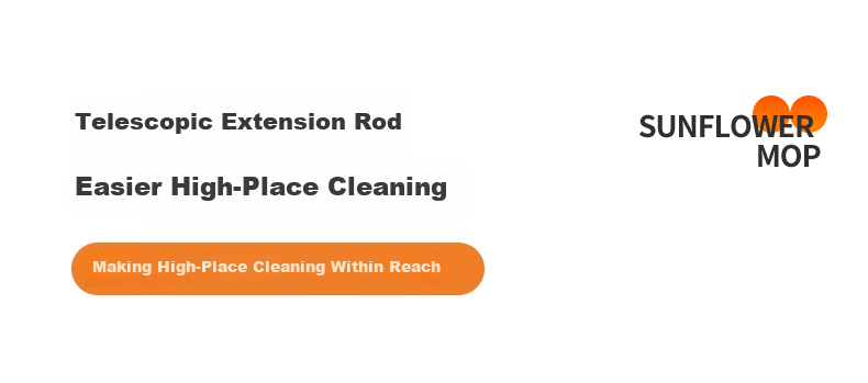 YNK·UNIORAM Sunflower Telescopic Mop Household One-Push Clean Hands-Free 2025 New Sunflower Ceiling Cleaning Tool 12
