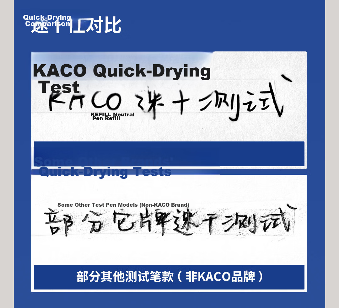 KACO Debao Black 0.5mm Retractable Gel Pen Refill Semi-Needle Tip 800m Writing Length Signature Pen Refills 5pcs/Bag K5 4