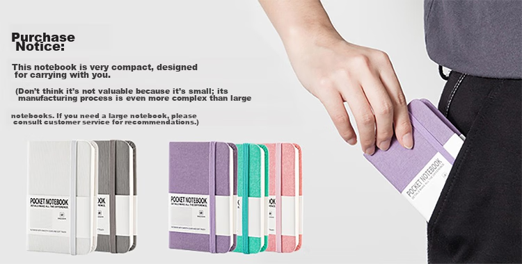 TIANSE A7 Portable Pocket Notebook Daily Planner Creative Strap Small Notebook 100 Pages Diary Vocabulary Journal TS-4029 Blue 12