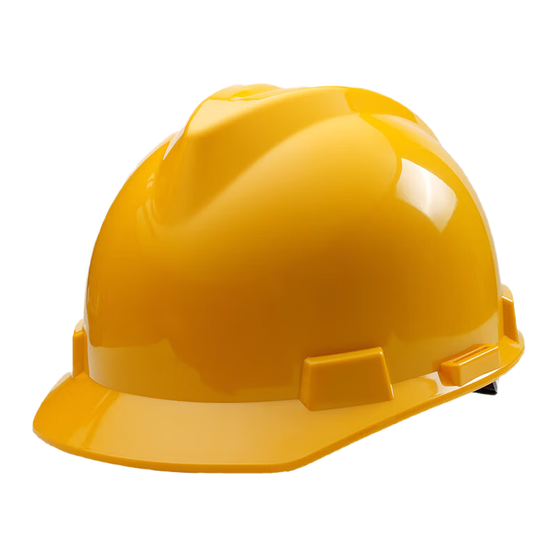 SHOUDUN Safety Helmet, High-Quality ABS National Standard V-Type Impact-Resistant Knob, Yellow, for Construction, Electrical Engineering, And Construction Sites, SD-T1 High-Quality V-Type [Knob Version]