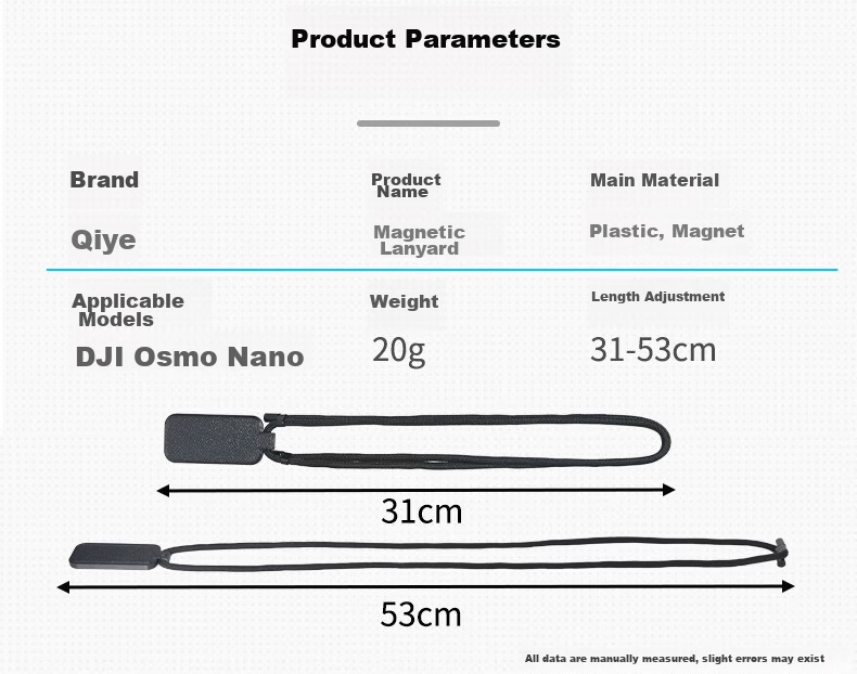 Qiye Magnetic Lanyard Mount First-Person View DJI Nano Accessory Osmo Nano Neck Shoulder Chest Strap Mount for Unboxing and Filming Videos 8