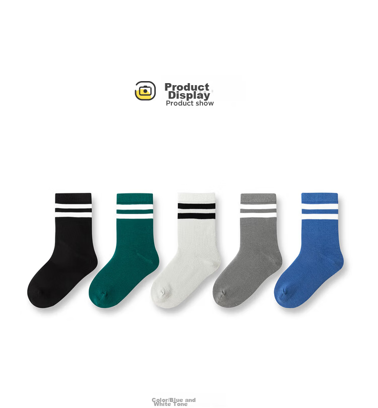 Balabala Kids Socks Summer Mesh Breathable Boys Girls Short Socks Soft Cotton Elastic Comfortable 5 Pairs Pack 14