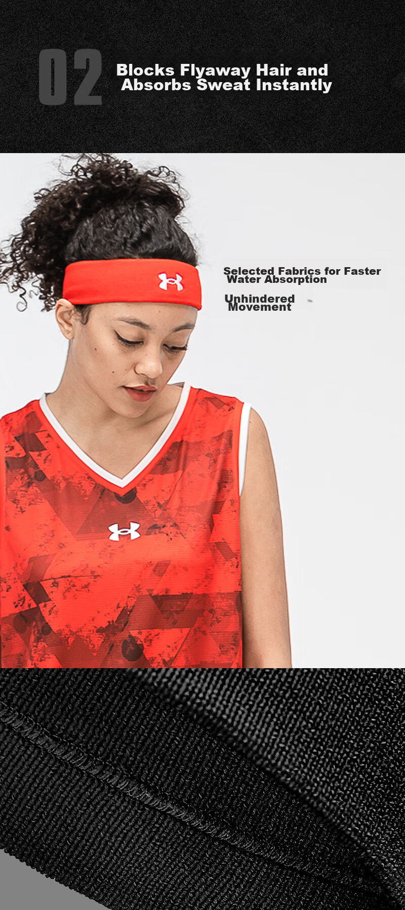 Under Armour Sports Headband for Men And Women, Sweat-Absorbing Band, Running Sweat-Guiding Headband, Basketball Sweat-Proof Headband, Forehead Protector, Blue 7