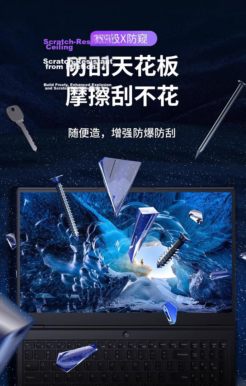 GOLDEN RAY Laptop Privacy Screen Protector 14 Inch 16:9 Universal Magnetic Matte Anti-Spy Film for Lenovo Asus Dell HP Toshiba 6