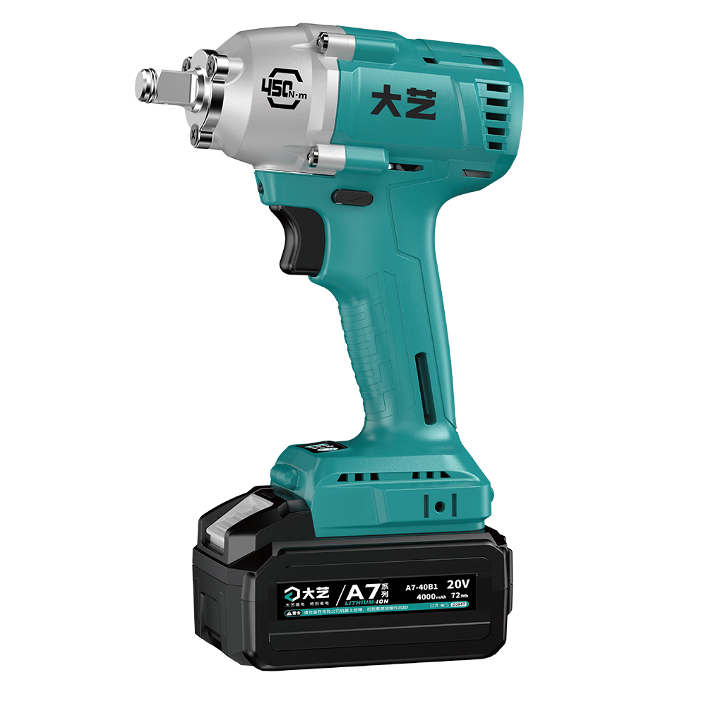 Dayi Electric Wrench 6822G, High Torque Electric Wrench A7, Lithium Battery Pneumatic Impact Wrench, Rechargeable Impact Wrench for Auto Repair, Bare Tool