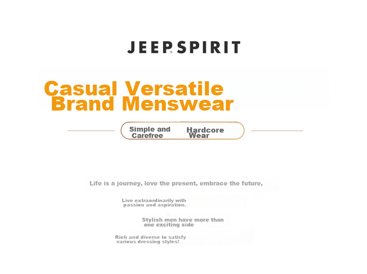 JEEP SPIRIT Men's Jacket Casual High-End Sporty Stand Collar Spring Autumn Outerwear 1