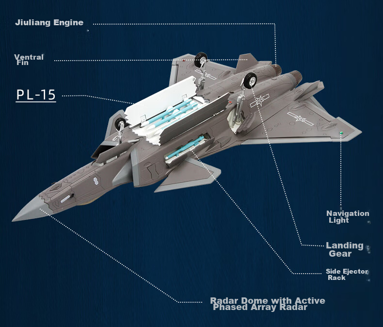 Terebo Aviation Cultural Creative Authentic 1:100 J-20 Fighter Jet Alloy Simulation Aircraft Model Airshow Veteran Commemorative 5