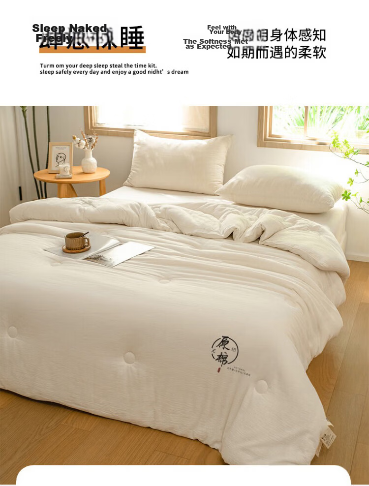 Hengyuanxiang A-Class 100% Xinjiang Cotton Quilt 180x220cm 4 Jin Spring and Autumn Quilt Four Seasons Air Conditioning Cotton Quilt 3