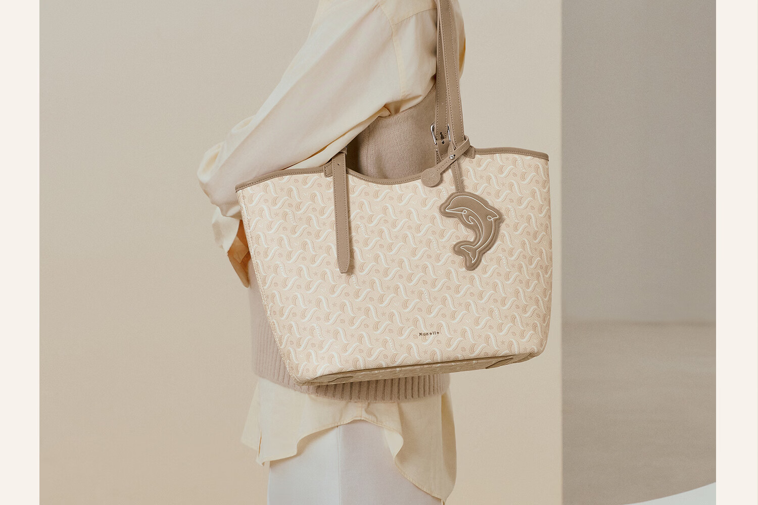 NUCELLE Dolphin Tote Bag 2026 Women's Luxury Large Capacity Shoulder Bag Work Commute School Handbag Birthday Gift 24