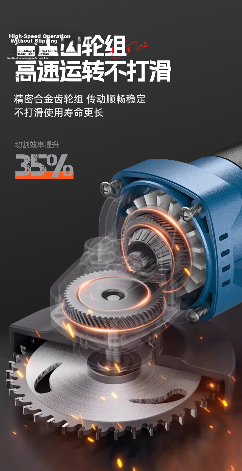 Bandison 21V Brushless Lithium Battery Cordless Multi-Function Angle Grinder Cutting Polisher High-Power Angular Grinding Machine 10