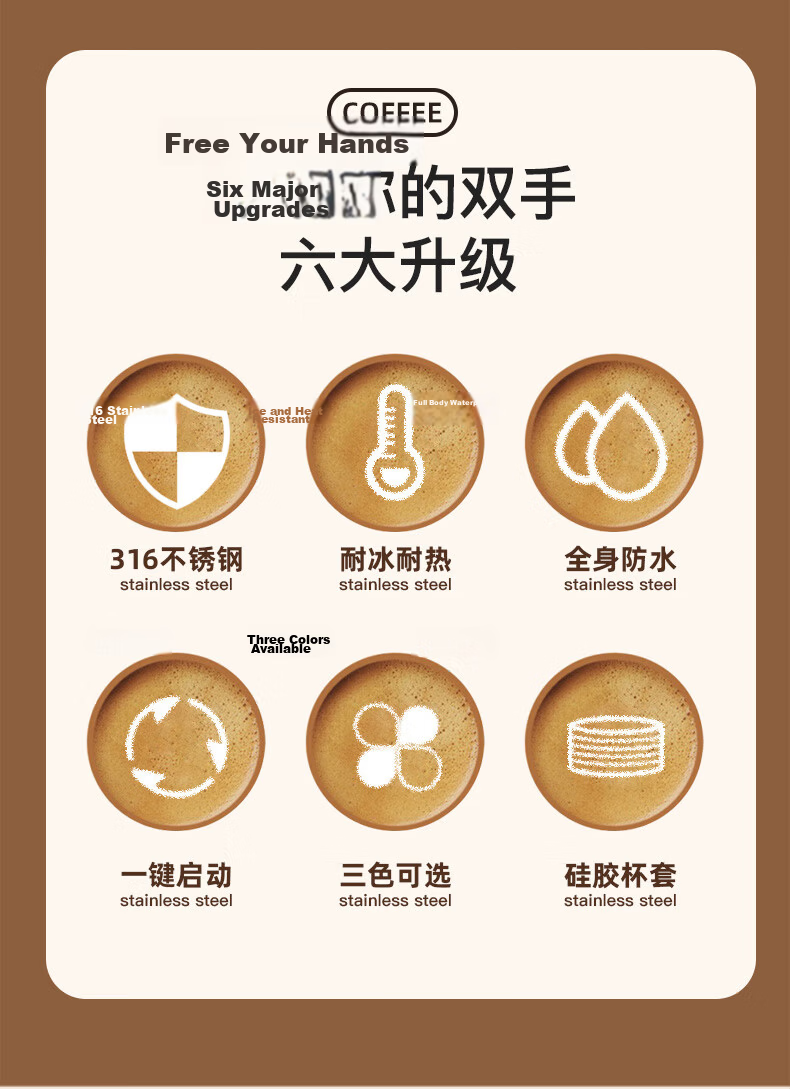 Xiduomi Automatic Stirring Cup, Rechargeable Coffee Mug, Electric Cup, Magnetic Rotating Cup, Soy Milk Powder, Black, 420ml 3