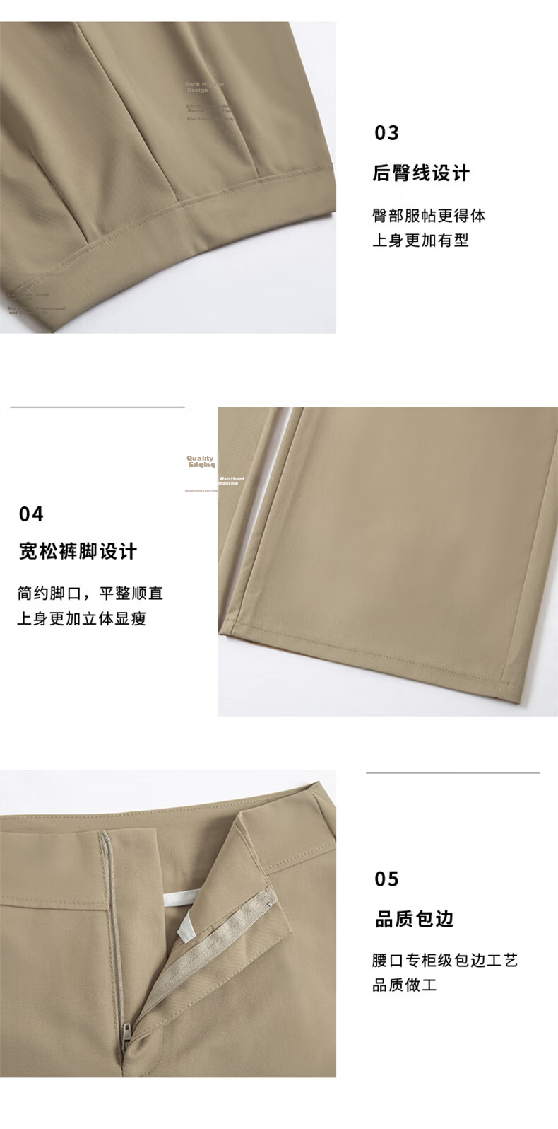 Langsha Women's Suit Pants 2026 Spring Autumn New High-End Commuter Casual High-Waist Straight Slimming Vintage Wide-Leg Pants 7