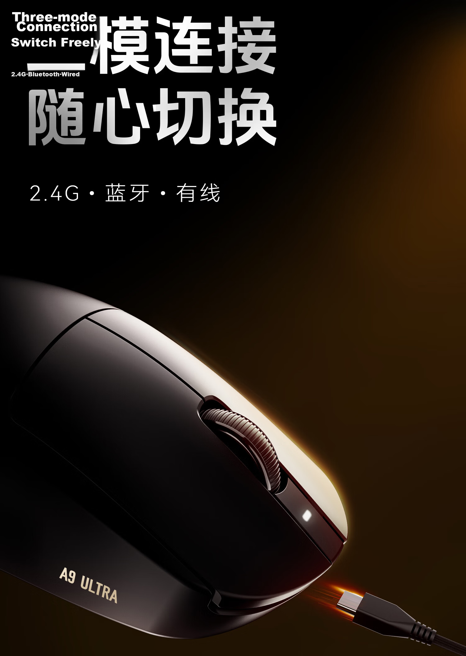 ATK Leikong F1 Wireless/wired Dual-Mode Gaming Mouse, PAW3950 Lightweight Ergonomic Gaming And Office Wireless Mouse, Game Mouse, F1 PRO MAX White 26