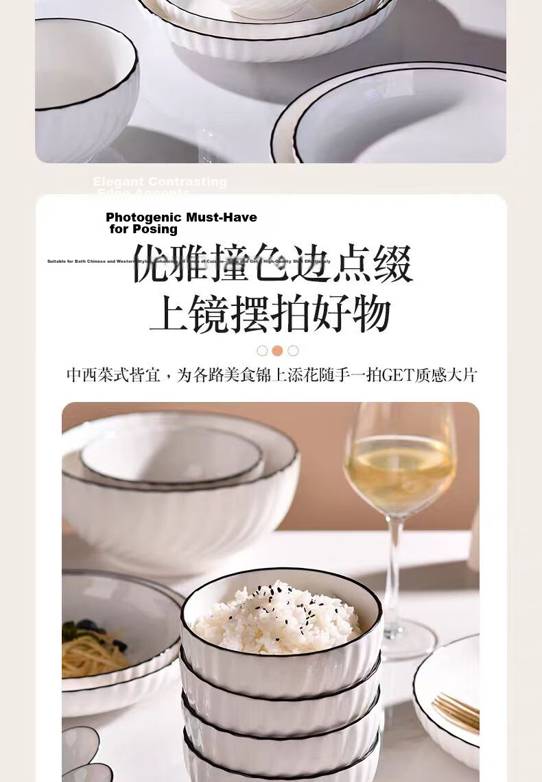 Chuanqi Ceramic Rice Bowls 4.5 Inch 6-Pack Household Small Bowls Noodle Soup Egg Steaming Bowls White Glaze Dinnerware 5