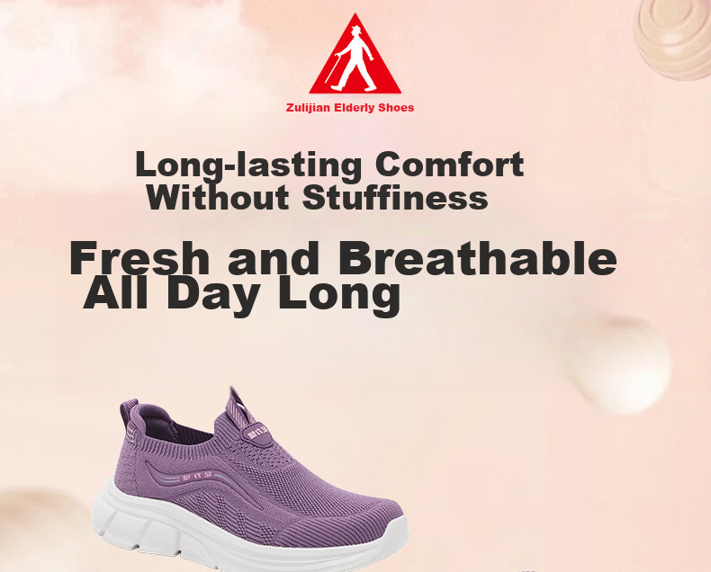Zulijian Elderly Shoes Summer New Breathable Slip-On Comfortable Lightweight Walking Shoes for Women 9021 Black Size 38 1