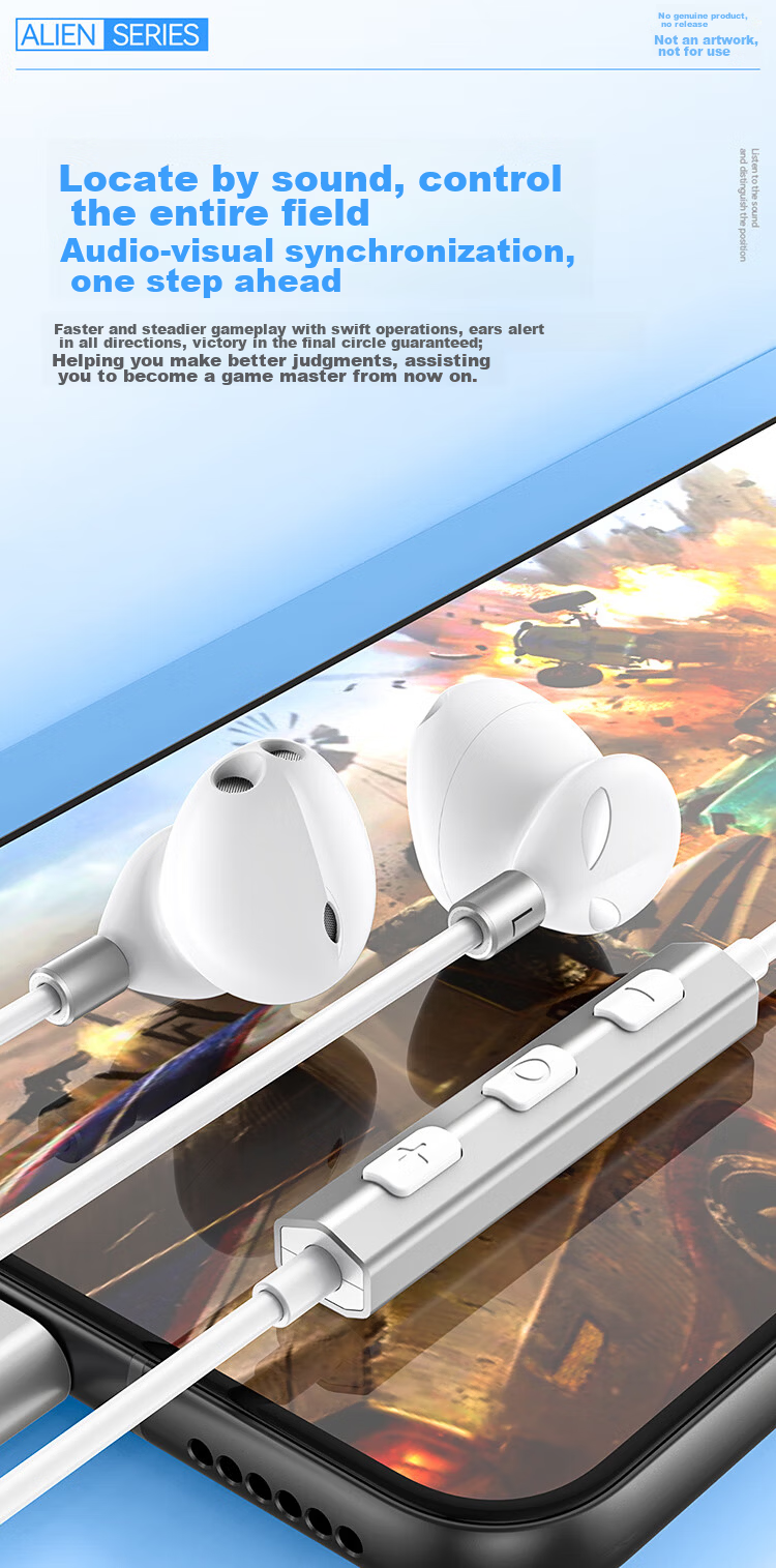 DOOSEYUON [2025 Alien Edition] Apple Wired Earphones Type-C Compatible with IPhone 17 Plus, 16, 15 Pro Max, IPad Pro, Huawei Nova 13 10