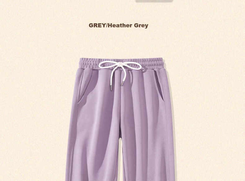 Huili Women's Sweatpants, 2026 New Spring And Autumn Style, Loose Straight-Leg Pants for Petite Figures, Elastic Ankle Joggers, Preppy-Style Athletic Casual Pants 30