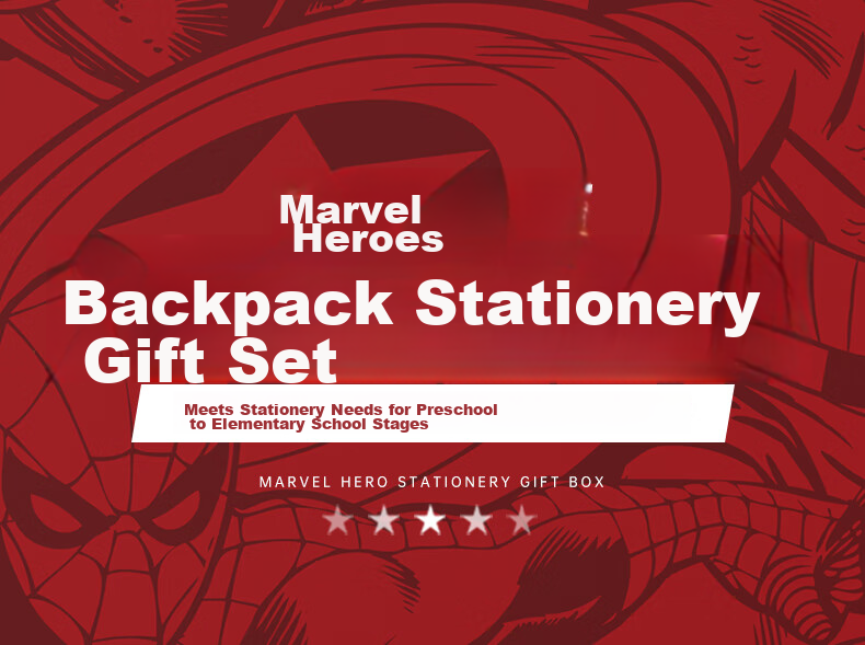 Disney Backpack Primary School Students Grades 3-6 Stationery Set Marvel Gift Box Birthday Present Study Kit 2