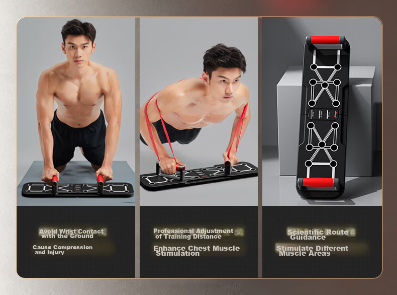 LI-NING Push-Up Training Board Portable Stand Auxiliary Equipment Fitness Plank Support Multifunctional Chest Muscle Trainer 9