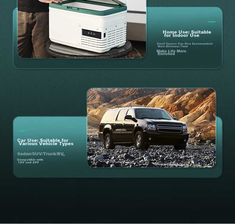 Binghu New Car Refrigerator Portable Mobile Freezer Outdoor Camping Compressor Cooling MG40 14