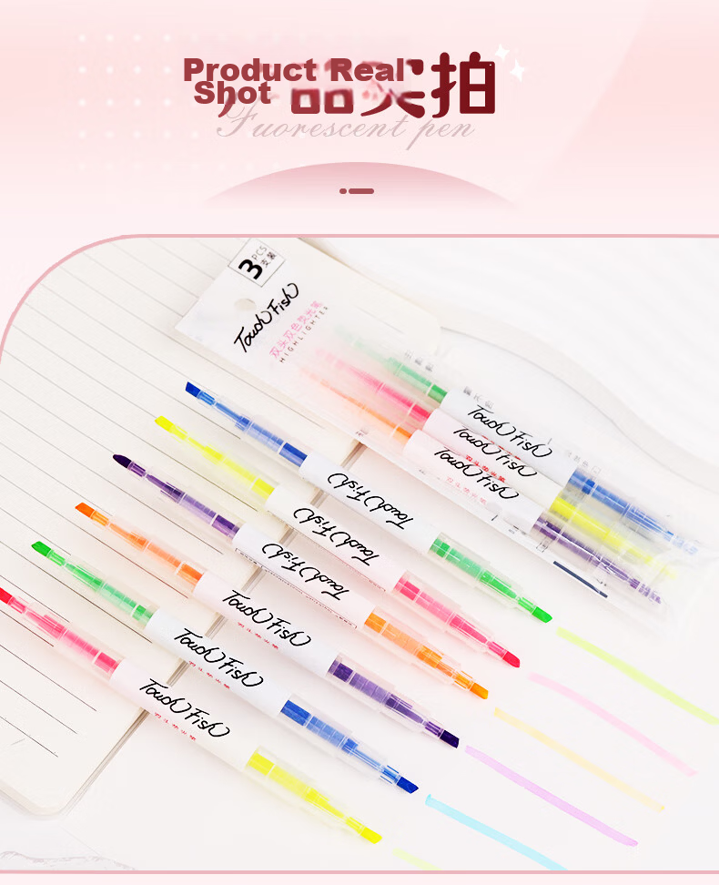 Touch Fish Fluorescent Board Special Pen, Water-Based Colorful Fluorescent Pen, LED Electronic Blackboard Writing Pen, Erasable Marker Pen, Advertising Marking Pen, 8-Pack Set 11