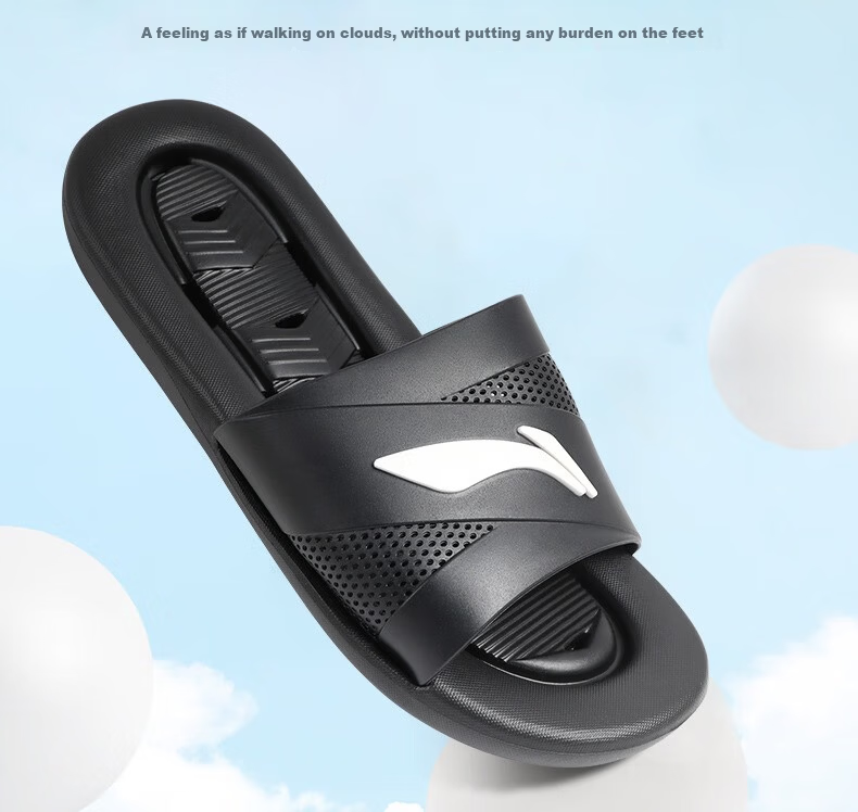 Li-Ning Slippers, Sports Sandals for Men And Women, Summer Outdoor Wear, Non-Slip, Indoor And Outdoor Use, Comfortable, Lightweight, Breathable, Slide Sandals 12