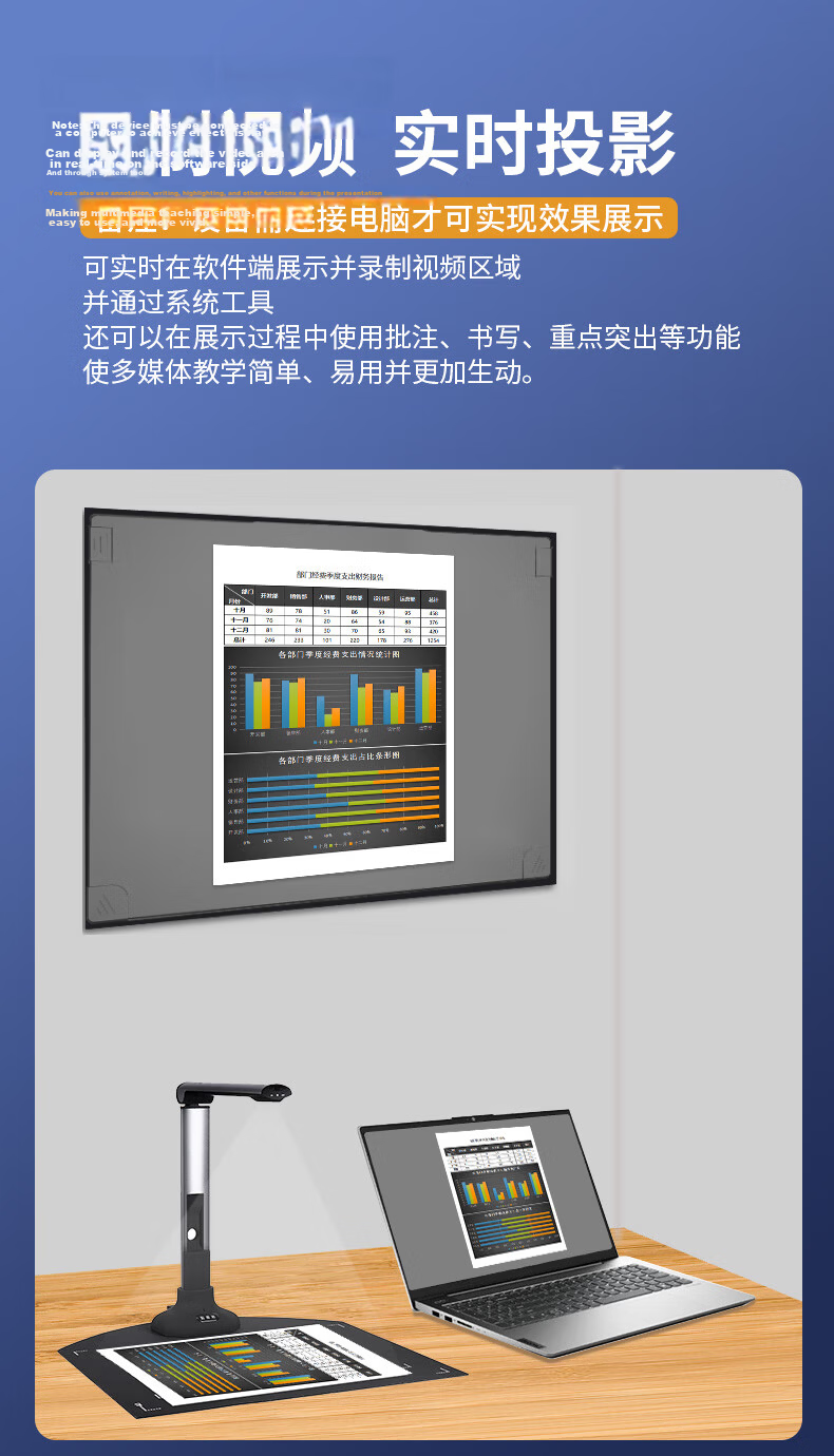 DianyiPai U3000 High-Speed Scanner 25MP HD A3 A4 Format PDF Composite Auto Correction Document Contract Scanner 4