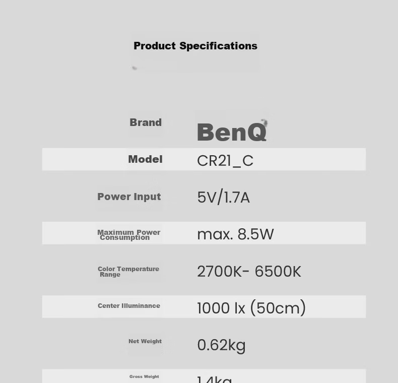 BenQ ScreenBar Pro Monitor Hanging Lamp Eye-Care Computer Office Study Smart Minimalist Black 25