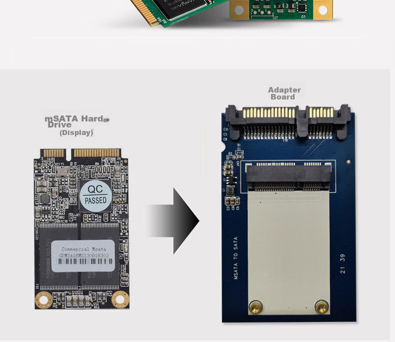 Liantuo MSATA to SATA SSD Adapter Board 2.5-inch SATA Interface SSD Expansion Card for Laptop S101-1M 4