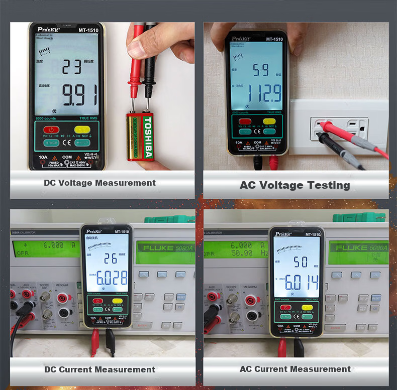 Pro'sKit MT-1280D Digital Multimeter, LCD Display, Intelligent Burn Protection, Universal Meter, Electrician's Meter 16
