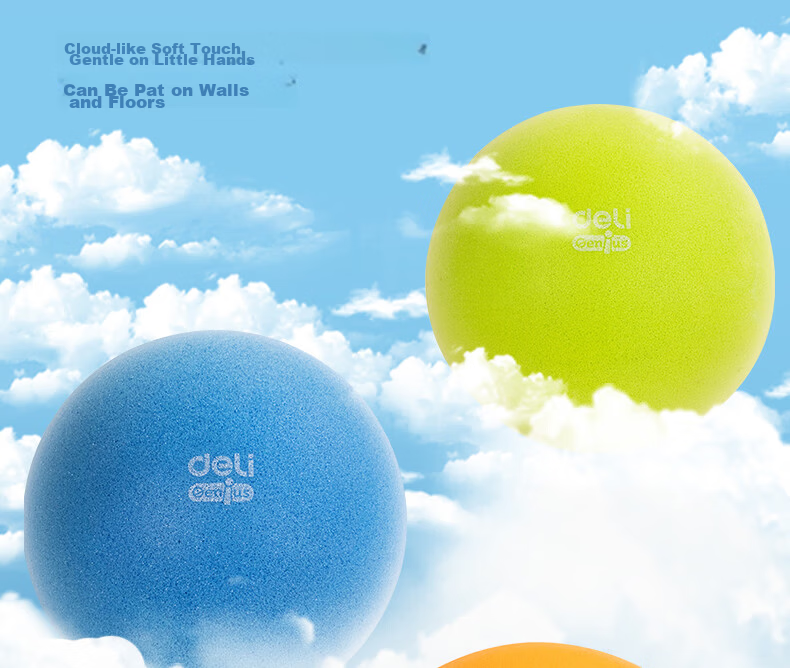Deli No. 3 Children's Colorful Quiet Basketball, Indoor Noiseless Toy Gift, Gree 23